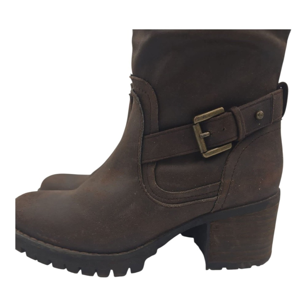 Brown Faux Suede Women's Size 7 Above Calf Boots - Picture 3 of 3